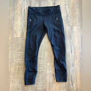 lululemon woman’s 8 capris Black Leggings with mesh